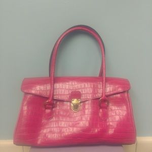 New Bueno Pink Faux Crocodile Purse